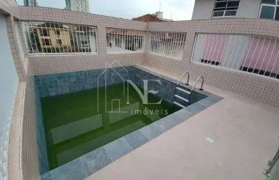 Casa sobreposta para venda em santos, boqueirão, 3 dormitórios, 3 suítes, 5 banheiros, 2 vagas