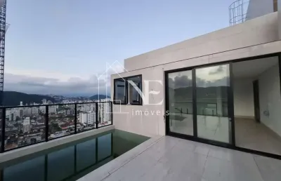 Cobertura duplex para venda em santos, josé menino, 3 dormitórios, 3 suítes, 4 banheiros, 2 vagas