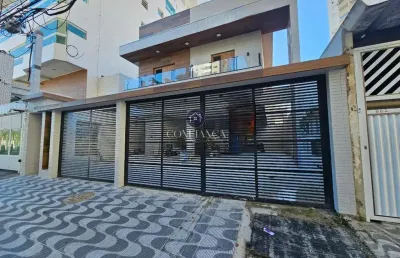 Casa em condomínio para venda em praia grande, guilhermina, 2 dormitórios, 1 suíte, 2 banheiros, 1 vaga
