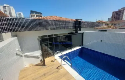 Casa em condomínio fechado com 3 quartos à venda na delphin moreira, --, embaré, santos por r$ 1.450.000
