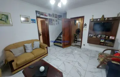 Casa em condomínio fechado com 3 quartos à venda na general miguel costa, --, encruzilhada, santos por r$ 900.000
