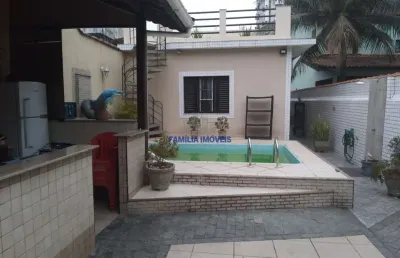 Casa em condomínio fechado com 3 quartos à venda na teixeira de freitas, --, campo grande, santos por r$ 1.910.000