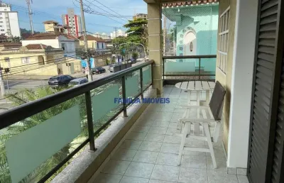 Casa com 4 quartos à venda na rua doutor carvalho de mendonça, --, campo grande, santos por r$ 3.000.000