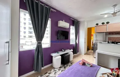 Apartamento com 1 quarto à venda na avenida presidente wilson, --, itararé, são vicente por r$ 265.000