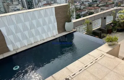 Cobertura com 4 quartos à venda na rua paraíba, --, pompéia, santos por r$ 3.750.000