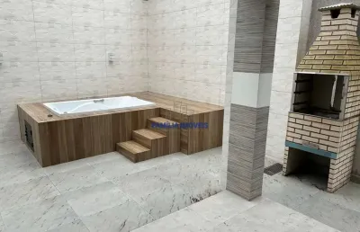 Casa em condomínio fechado com 3 quartos à venda na alberto baccarat, --, boqueirão, santos por r$ 1.650.000