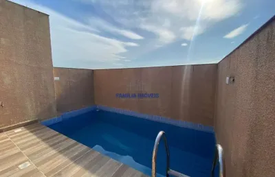 Cobertura com 3 quartos à venda na rua santa cruz, --, centro, são vicente por r$ 750.000