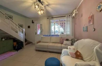 Casa em condomínio fechado com 2 quartos à venda na rua saturnino de brito, --, marapé, santos por r$ 980.000