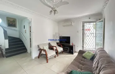 Casa em condomínio fechado com 3 quartos à venda na rua saturnino de brito, --, marapé, santos por r$ 930.000
