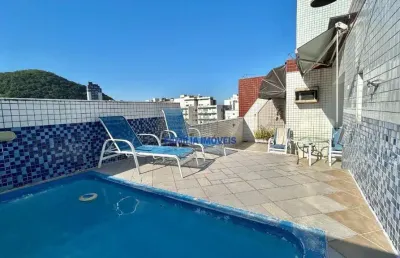 Cobertura com 3 quartos à venda na rua messia assú, --, itararé, são vicente por r$ 900.000