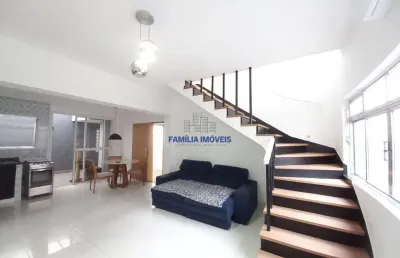 Casa em condomínio fechado com 2 quartos para alugar na rua professor torres homem, --, embaré, santos por r$ 4.000