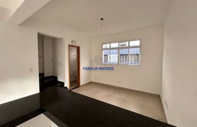 Casa em condomínio fechado com 2 quartos para alugar na rua pedro américo, --, campo grande, santos por r$ 3.300