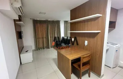 Apartamento mobiliado com 1 quarto para alugar, 42 m²- setor oeste - goiânia/go