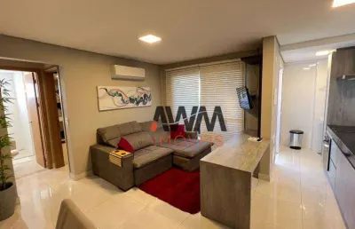 Apartamento mobiliado, 1 quarto à venda, 48 m² por r$ 459.000 - setor marista - goiânia/go