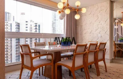Apartamento 3 suites mobiliado à venda, 127 m² por r$ 1.250.000 - setor oeste - goiânia/go