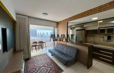 Apartamento  1 quarto mobiliado à venda, 45 m² por r$ 420.000 - setor marista - goiânia/go