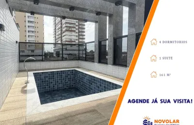 Triplex com 4 dormitórios no bairro guilhermina - praia grande