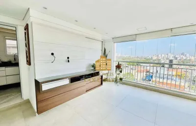 Mobiliado - apto com 2 dormitórios e um escritório para alugar, 104 m² - vila leopoldina - são paulo/sp