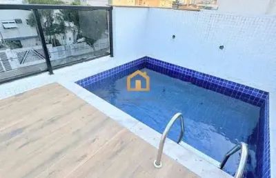Casa duplex 3 dormitórios piscina e churrasqueira à venda, 235 m² por r$ 1.450.000,00 - embaré - santos/sp