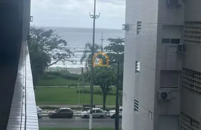 Apartamento com vista parcial do mar – embaré, santos