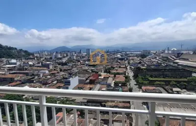Sala comercial em prédio bem estruturado - bairro vila mathias, em santos.