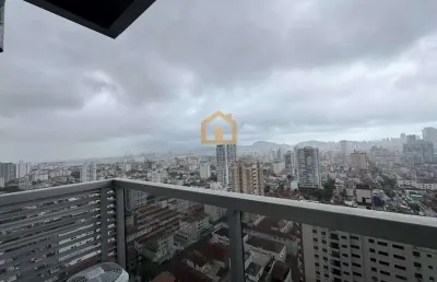 Apartamento 1 dormitório amplo (com possibilidade de 2) com vista mar no embaré – 74m²