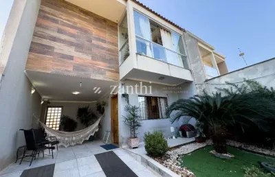 Sobrado no jardim santa monica | 3 dormitorios, 1 suite | 4 banheiros | area gourmet com churrasqueira