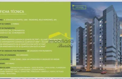 Apartamento à venda, 3 quartos, 1 suíte, 2 vagas, palmeiras - belo horizonte/mg
