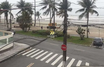 Apartamento 01 dormitório, 1° andar em prédio frente mar -  bairro tupi