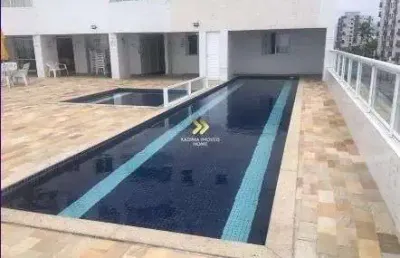 Apartamento mobiliado à venda no caiçara/pg, prédio frente mar e lazer completo