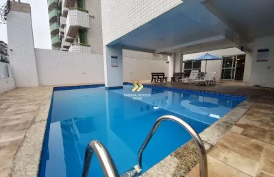 Apartamento à venda na ocian, praia grande – andar alto, lazer completo