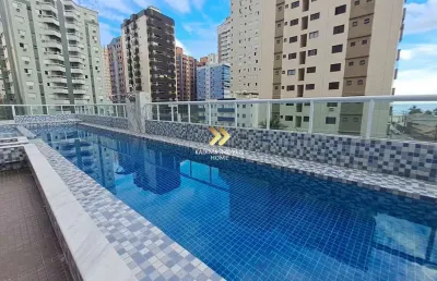 Apartamento com 2 quartos à venda na avenida dona ophelia caccerari reis, 174, aviação, praia grande, 77 m2 por r$ 530.000