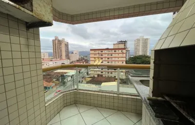 Apartamento 01 dormitório, 100m da praia, varanda gourmet - bairro tupi