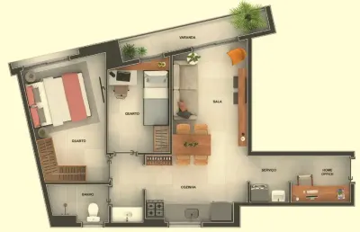 Apartamento de 2 quartos em excelente localização no centro do rio