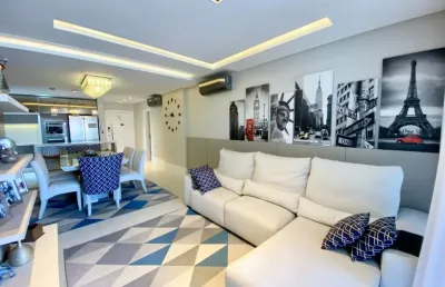Apartamento alto padrão com 3 suítes | 131m² | vista para a ponte hercílio luz | balneário do estreito - florianópolis/sc