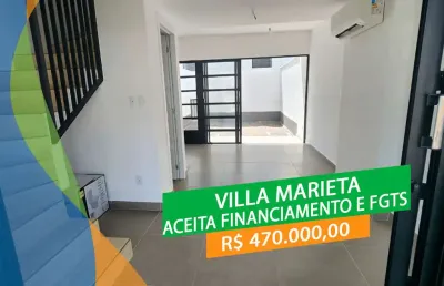 Cond fechado villa marieta casas duplex c/2 suítes  ponta negra