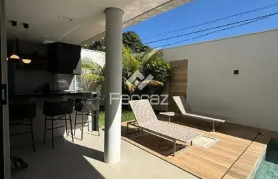 Casa em condomínio fechado, 3 suítes, 3 vagas, jardim karaíba - uberlândia/mg