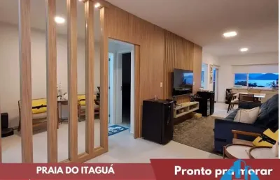 Linda cobertura com vista permanente para o mar no bairro itaguá ubatuba sp