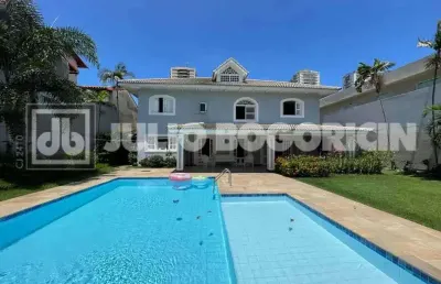 Casa em condomínio fechado com 5 quartos à venda na rua pôr do sol, barra da tijuca, rio de janeiro, 500 m2 por r$ 7.000.000