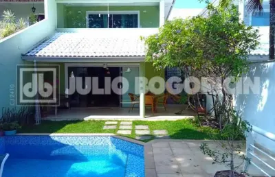 Casa em condomínio fechado com 3 quartos à venda na rua professor fernando raja gabaglia, freguesia (jacarepaguá), rio de janeiro, 228 m2 por r$ 1.320.000