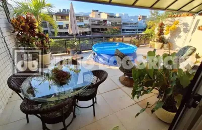 Cobertura com 3 quartos à venda na avenida genaro de carvalho, recreio dos bandeirantes, rio de janeiro, 186 m2 por r$ 1.150.000
