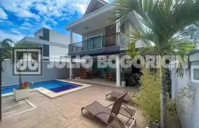Casa em condomínio fechado com 4 quartos à venda na avenida aldemir martins, recreio dos bandeirantes, rio de janeiro, 334 m2 por r$ 3.500.000