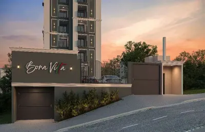 Apartamento na planta com 1 suite e 1 quarto- edificio bona vitta - b. cancelli