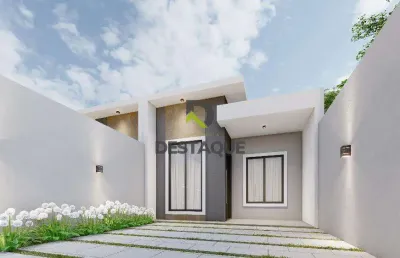 Casa com 2 quatos e 2 vagas de garagem - loetamneto mirante cascavel