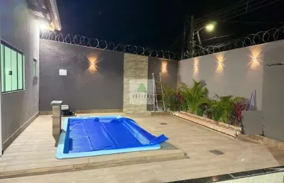 Casa terreno 300 mts&sup2; ampla 3 quartos , sendo 1 su&iacute;te, espa&ccedil;o gourmet , pisciana , quintal vagas de garagem