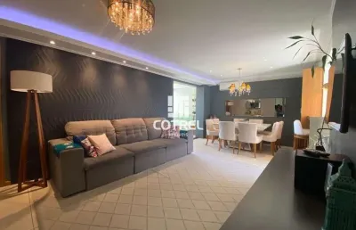 Apartamento mobiliado com 3 dormitórios 1 sendo suíte, 3 vagas de garagem situad
