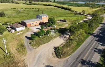 Terreno comercial com casa e pavilhão na br-392 em santa maria/rs