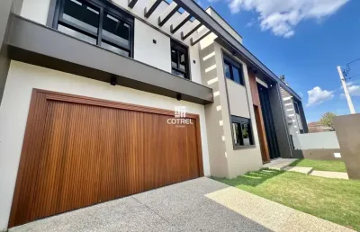 Casa nova para venda com 3 suítes, lareira e piscina no bairro camobi