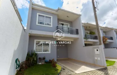 Casa em condomínio fechado com 3 quartos à venda na rua salomão elias feder, 121, uberaba, curitiba por r$ 549.000