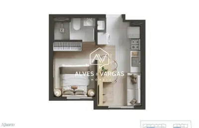 Apartamento com 1 quarto à venda na avenida república argentina, 4483, novo mundo, curitiba por r$ 259.400